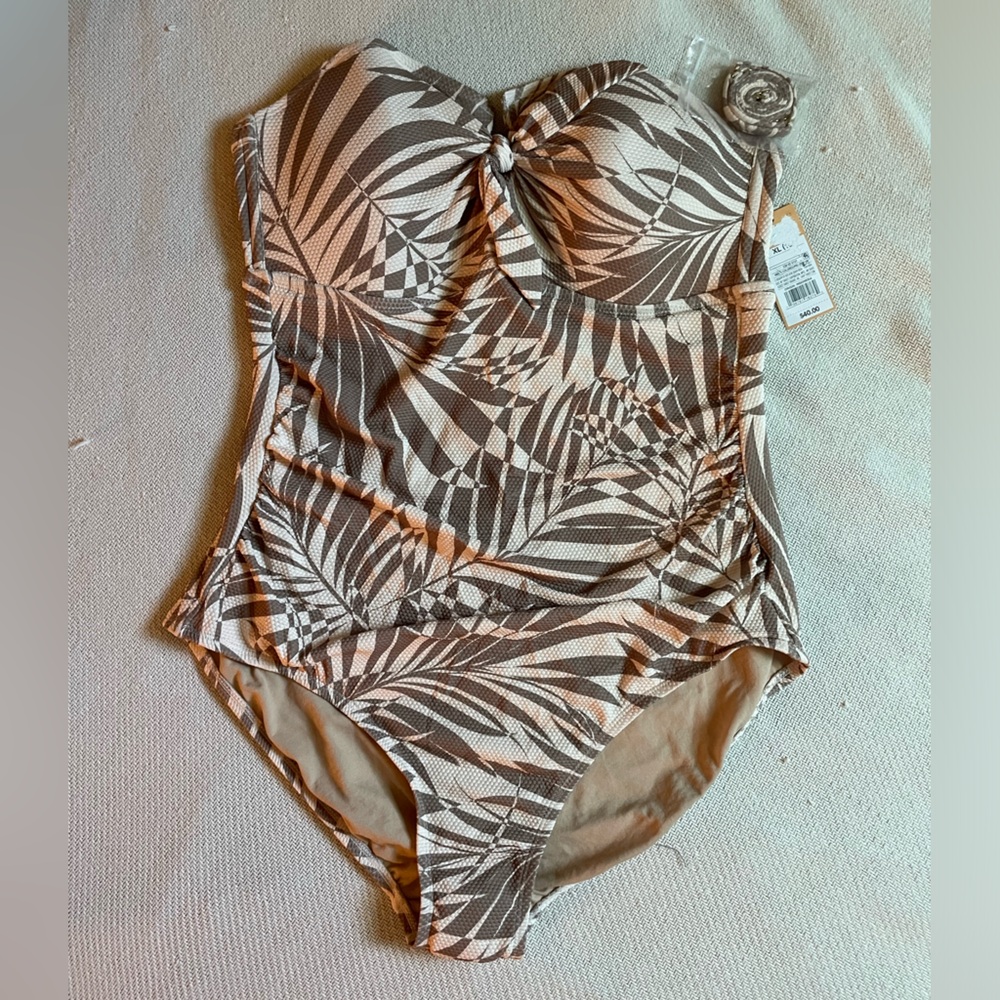 Women's Pique Bandeau Full Coverage One Piece Swimsuit - Kona Sol